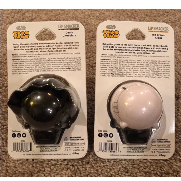Lip Smacker Tsum Tsum Star Wars Darth Vader Storm Trooper Balm Chocolate IceCrea - Picture 4 of 7